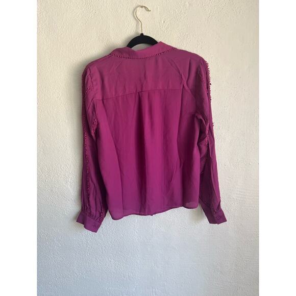 Anthropologie Endless Rose Woman Embroidered DetailsLong Sleeve Blouse, … - Picture 8 of 9